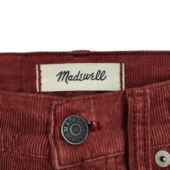 Madewell Cali Demi-Boot Corduroy Button Front Mini Flare Cropped Jeans Size 23 - Picture 3 of 6
